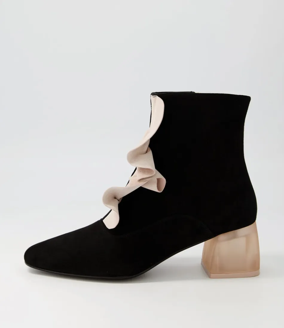 Women DJANGO & JULIETTE Boots<Marzia Black Nude Suede Ankle Boots