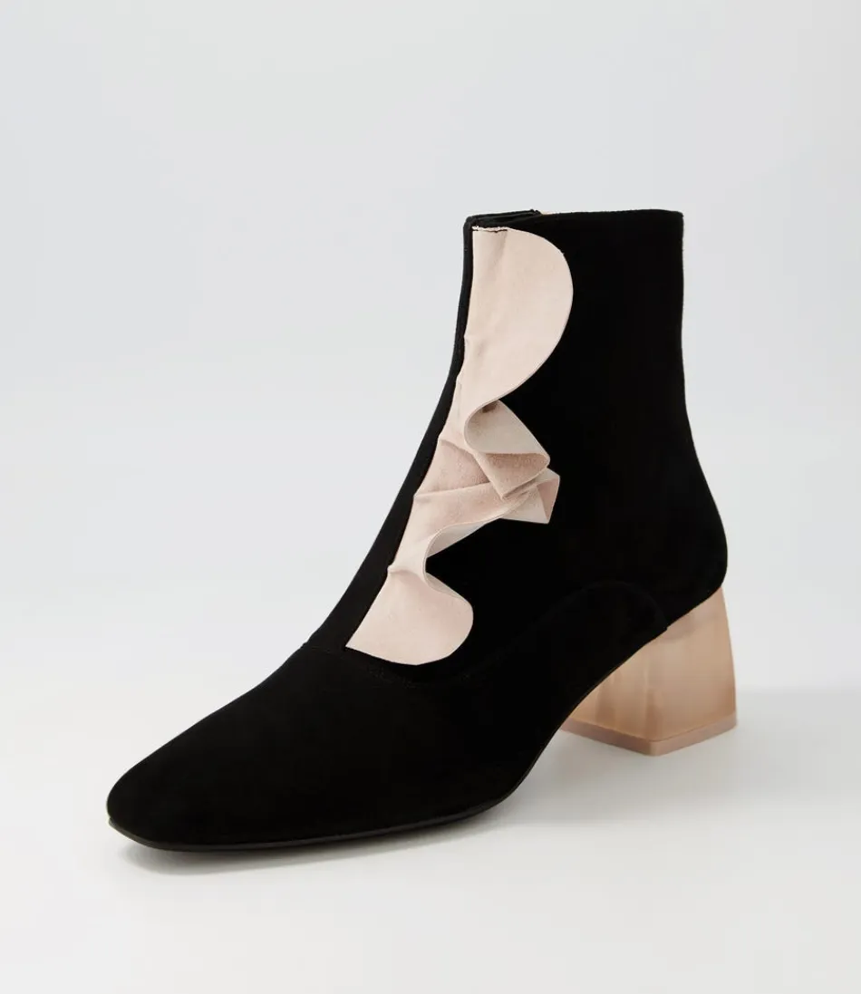 Women DJANGO & JULIETTE Boots<Marzia Black Nude Suede Ankle Boots