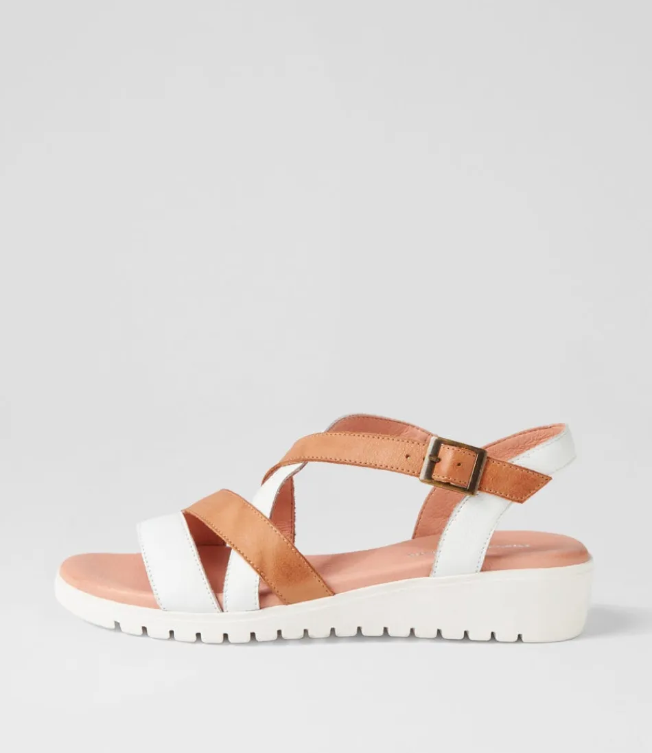 Women DJANGO & JULIETTE Wedges<Matedy White Dark Tan Multi Sandals