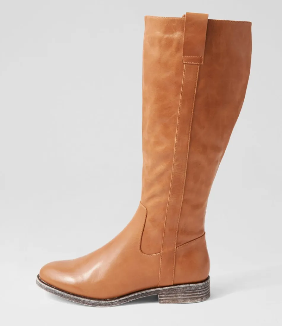 Women DJANGO & JULIETTE Boots<Matteat Tan Leather Knee High Boots