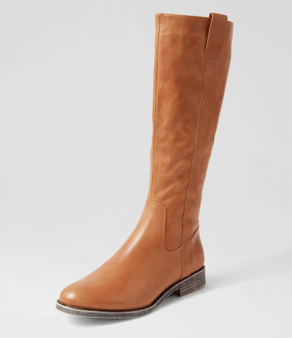 Women DJANGO & JULIETTE Boots<Matteat Tan Leather Knee High Boots