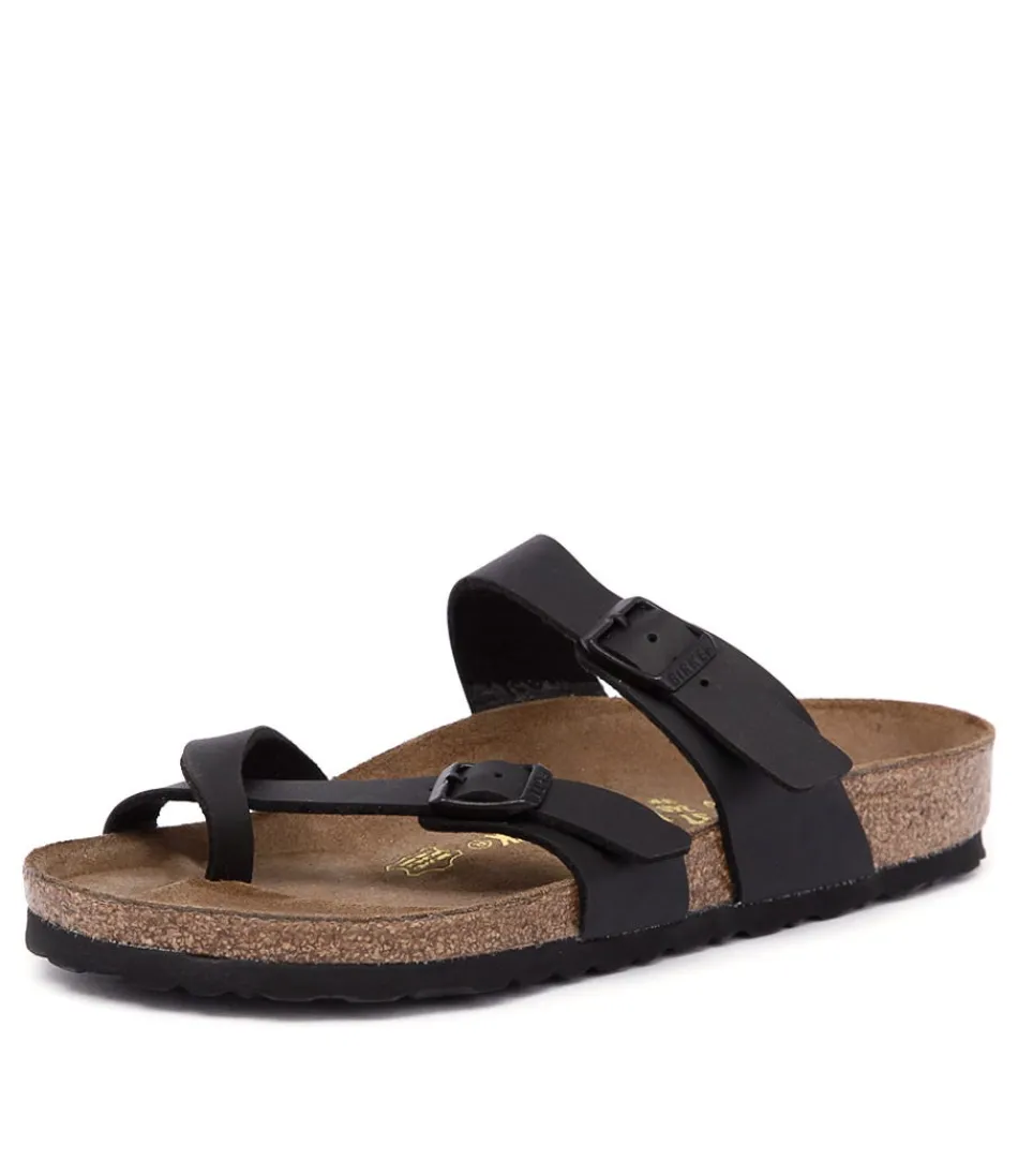 Women BIRKENSTOCK Comfort<Mayari Black Birkoflor