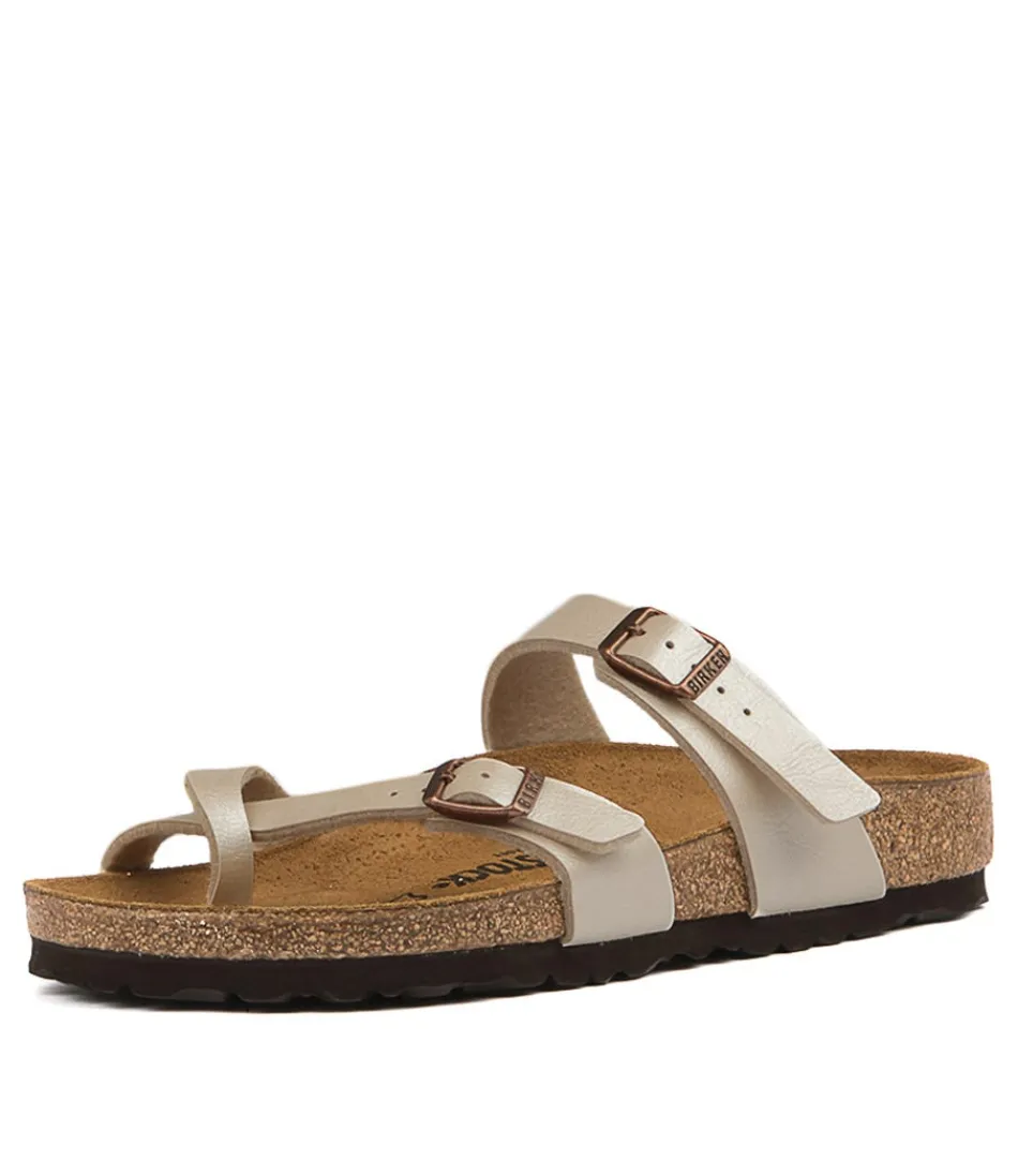 Women BIRKENSTOCK Comfort<Mayari Pearl White Birkoflor