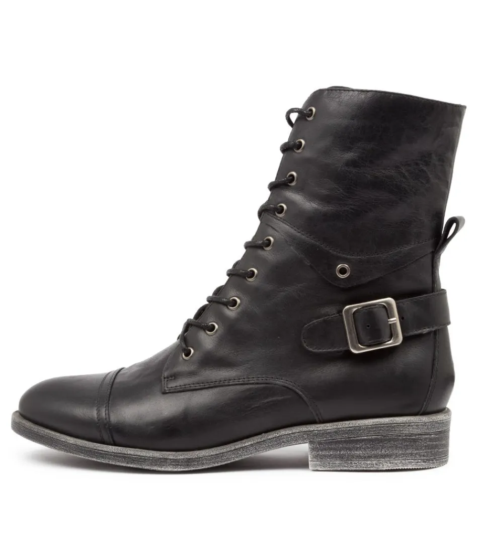 Women DJANGO & JULIETTE Boots<Mekhi Black Leather