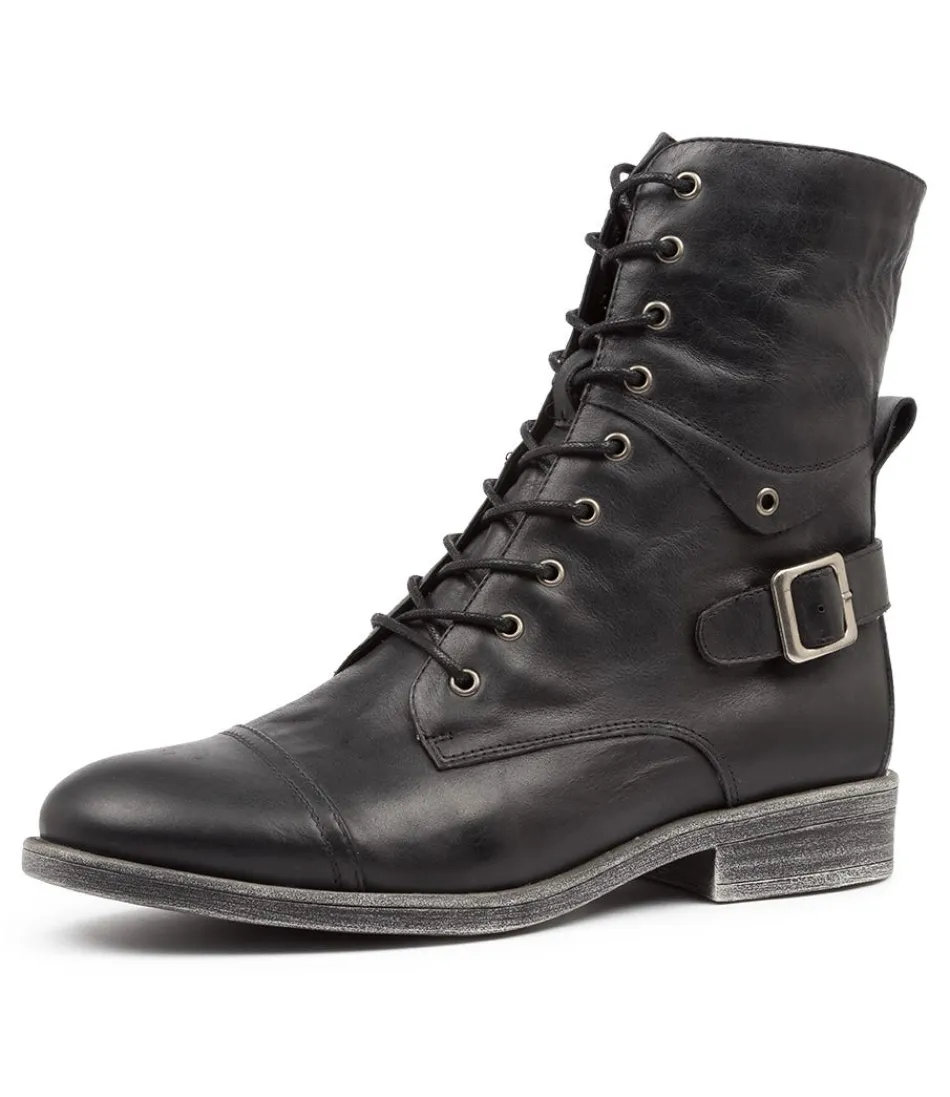 Women DJANGO & JULIETTE Boots<Mekhi Black Leather