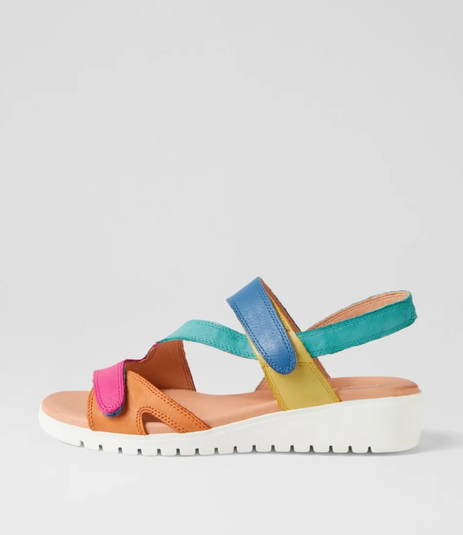 Women DJANGO & JULIETTE Wedges<Melany Bright Multi Slides