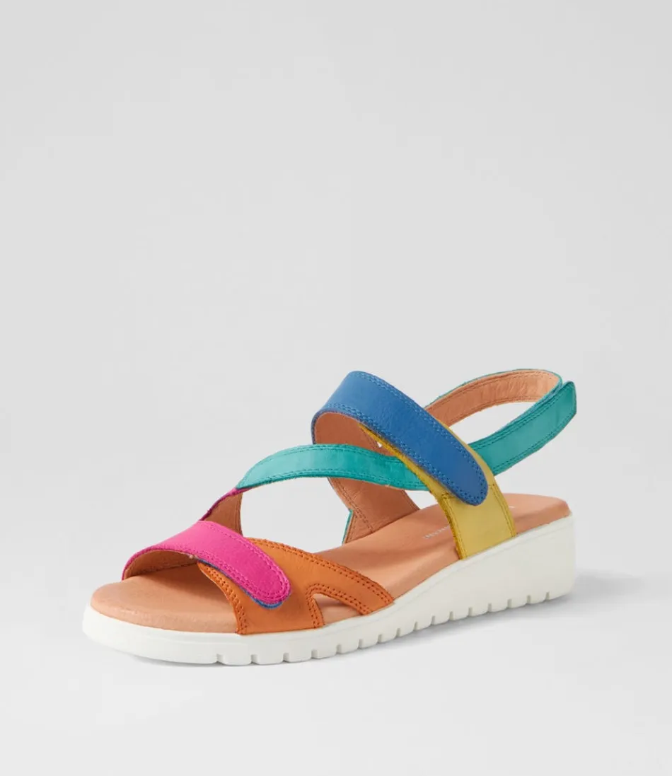 Women DJANGO & JULIETTE Wedges<Melany Bright Multi Slides