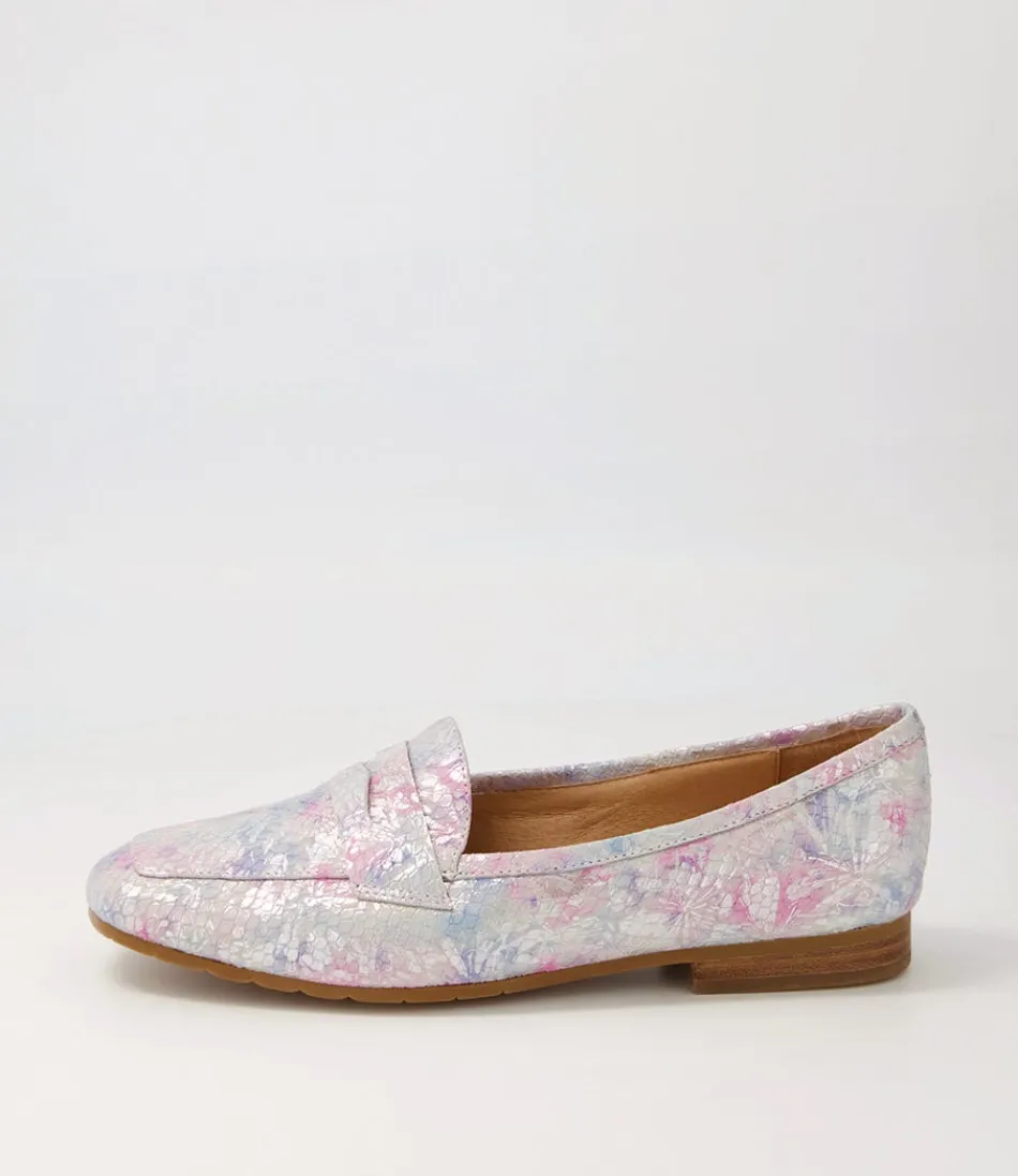 Women TOP END Loafers<Melinato Pastel Print Leather Loafers