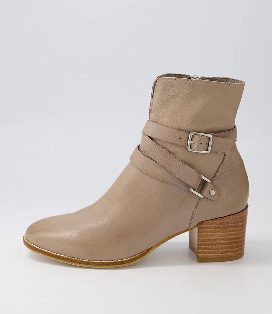 Women DJANGO & JULIETTE Boots<Melvine Taupe Leather Ankle Boots