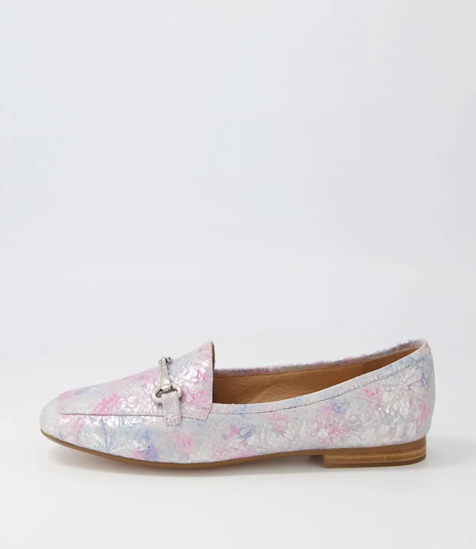 Women TOP END Loafers<Mena Pastel Print Leather Loafers