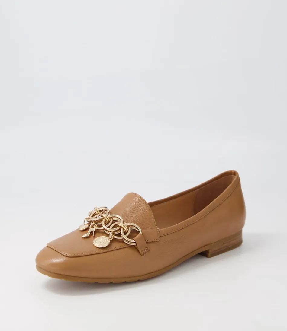 Women TOP END Loafers<Mennat Dark Tan Leather Loafers