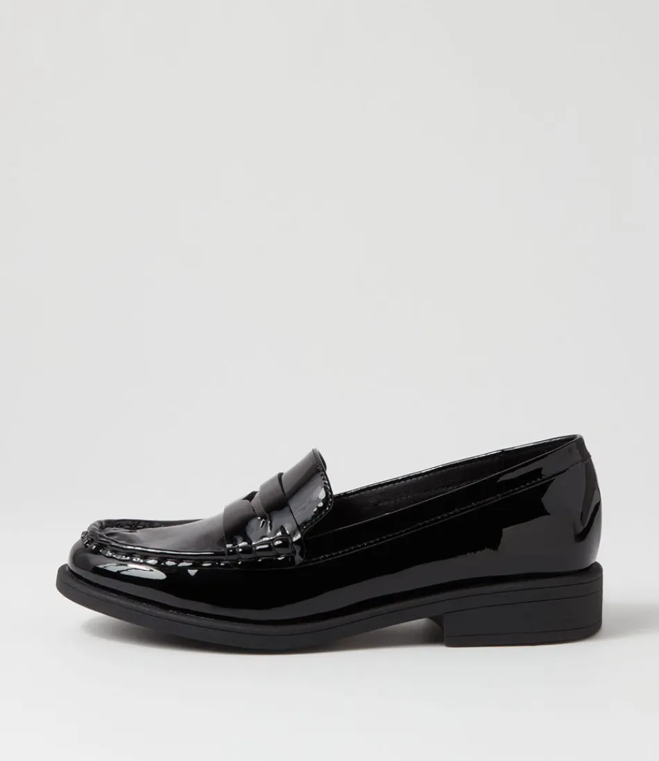 Women DJANGO & JULIETTE Loafers<Messina Black Patent Leather Loafers