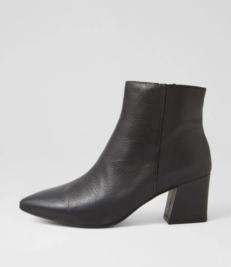 Women DJANGO & JULIETTE Boots<Mieke Black Leather Ankle Boots