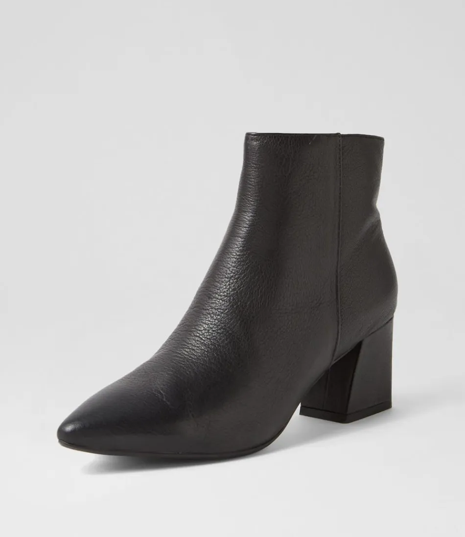 Women DJANGO & JULIETTE Boots<Mieke Black Leather Ankle Boots