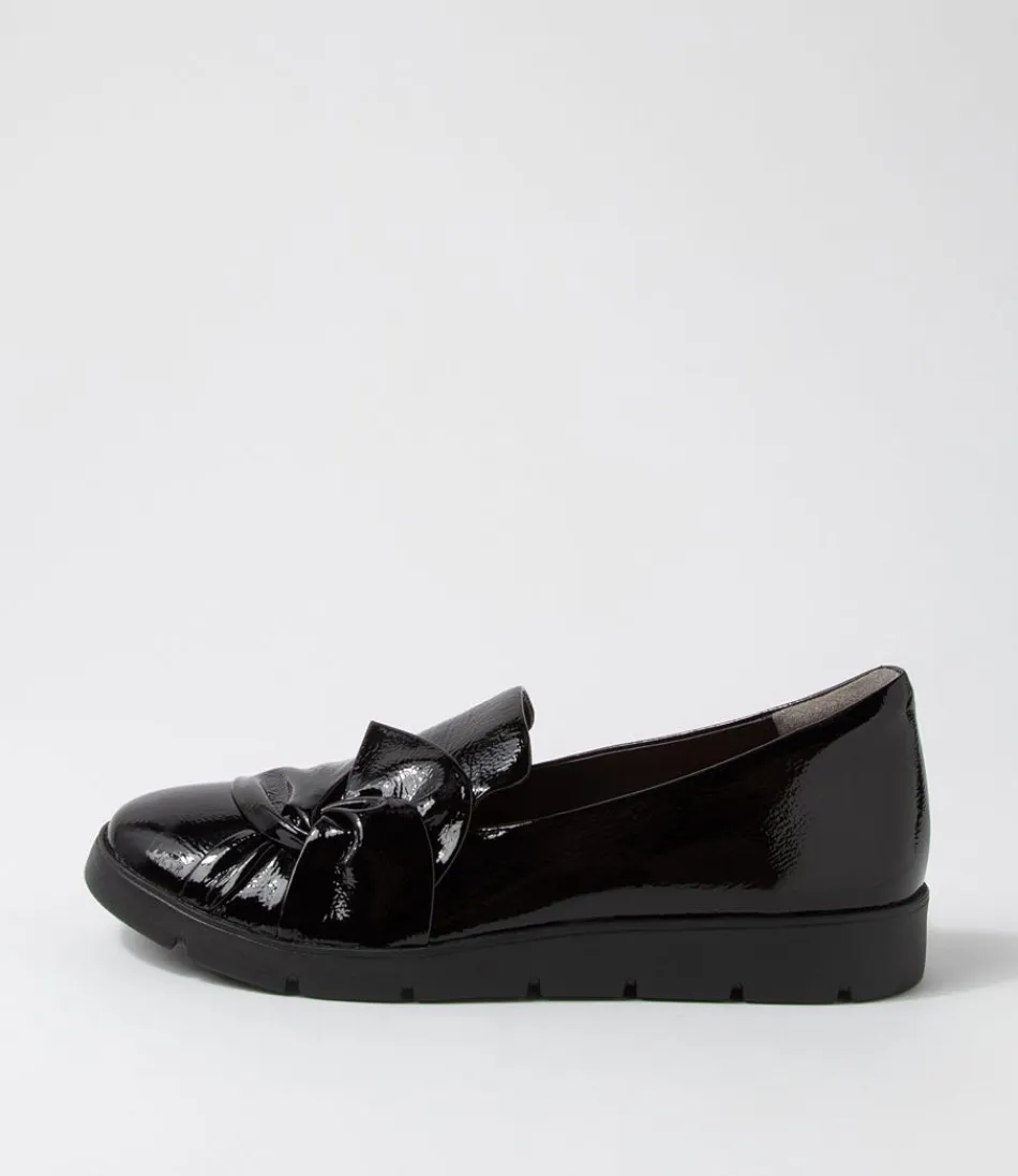 Women ZIERA Loafers<Miless W Black Patent Leather Loafers