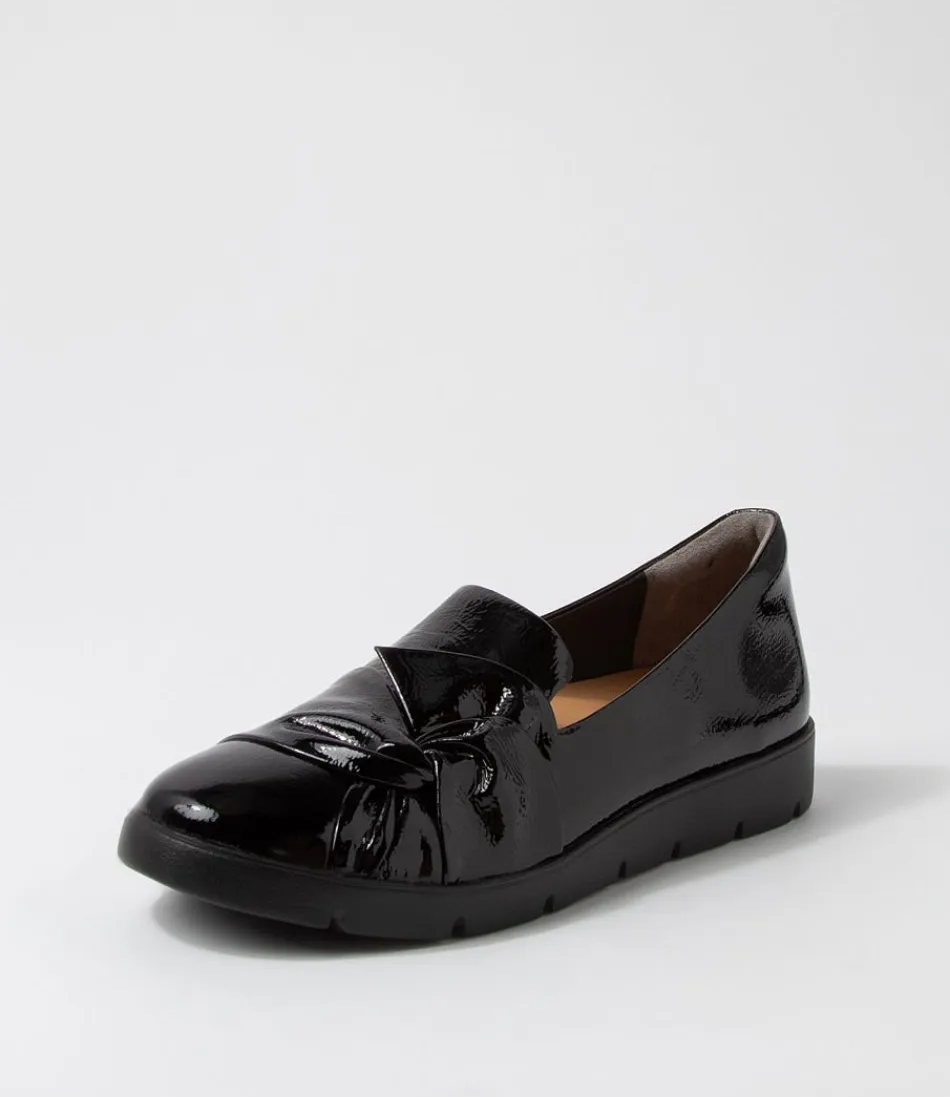 Women ZIERA Loafers<Miless W Black Patent Leather Loafers