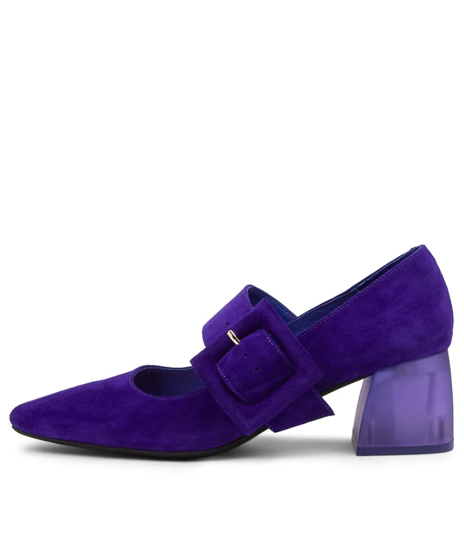 Women DJANGO & JULIETTE Heels<Milsom Purple Suede Heels