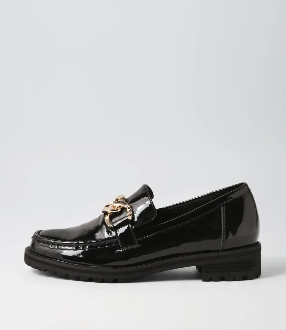 Women ZIERA Loafers<Misima W Black Patent Leather Loafers