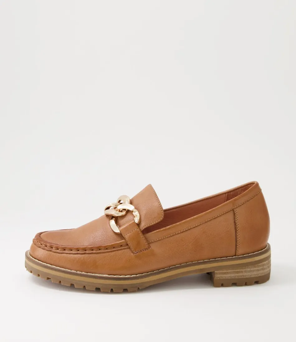 Women ZIERA Loafers<Misima W Tan Leather Loafers