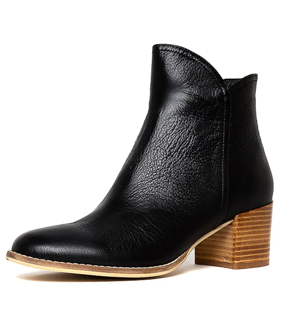 Women DJANGO & JULIETTE Boots<Mockas Black Natural Heel Leather