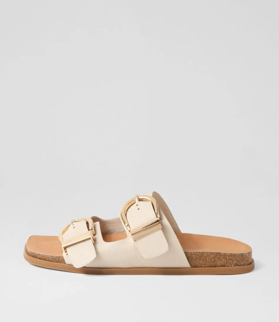 Women DJANGO & JULIETTE Flats<Nabina Almond Leather Slides