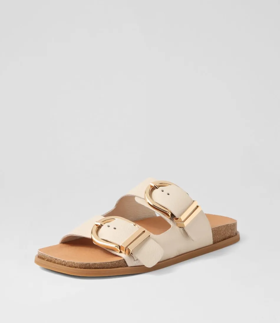 Women DJANGO & JULIETTE Flats<Nabina Almond Leather Slides