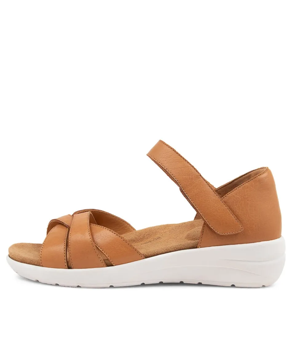 Women ZIERA Wedges<Nacola Xw Tan Leather Sandals