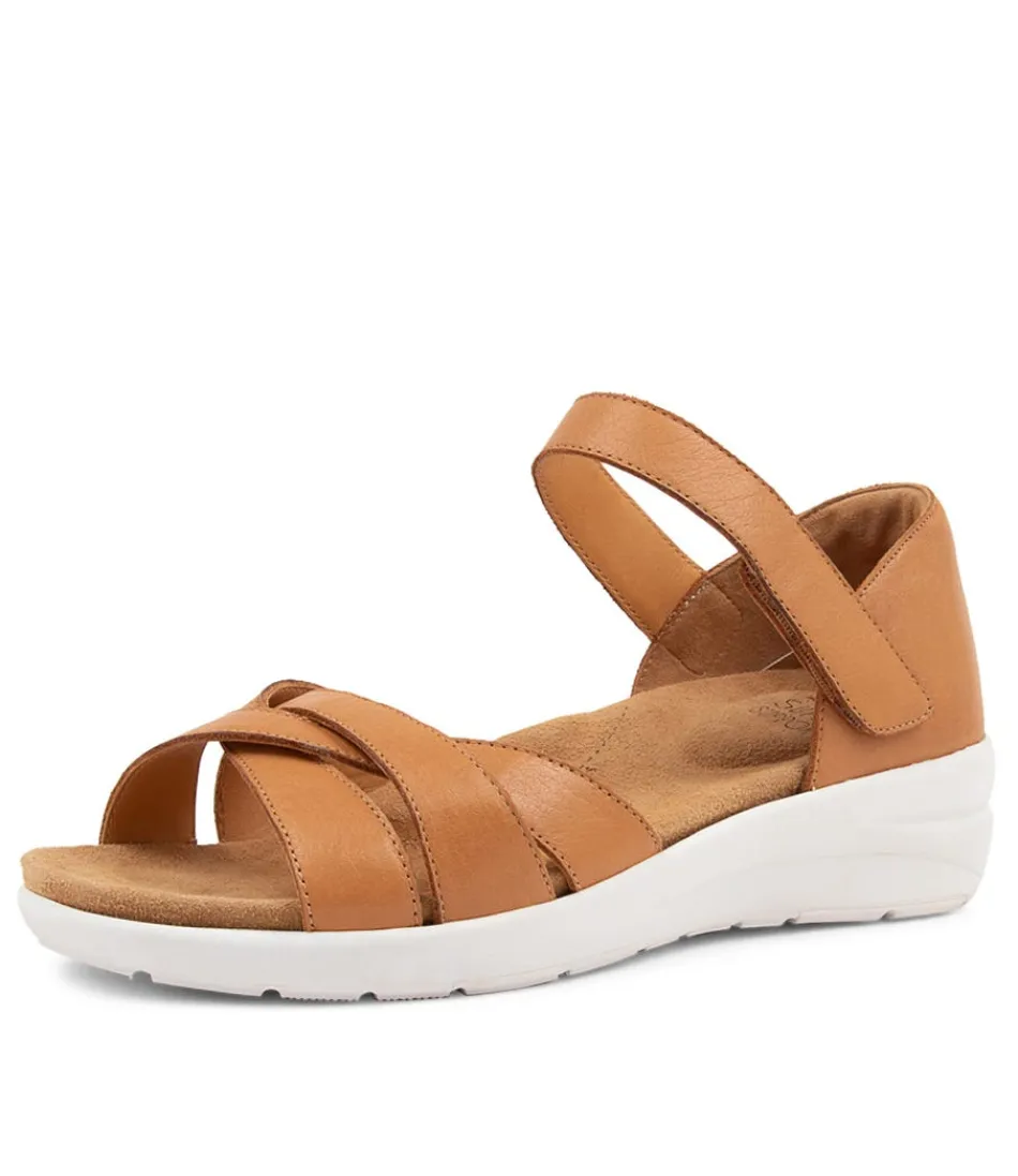 Women ZIERA Wedges<Nacola Xw Tan Leather Sandals