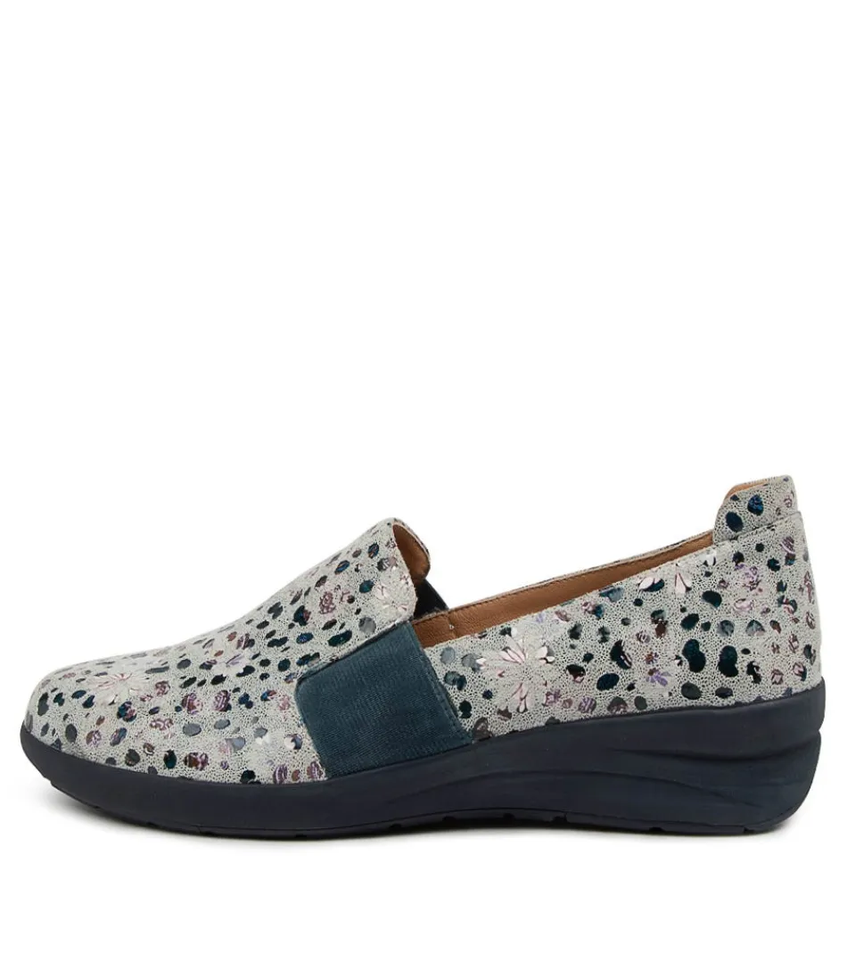 Women ZIERA Sneakers<Nannu W Navy Splotch Leat