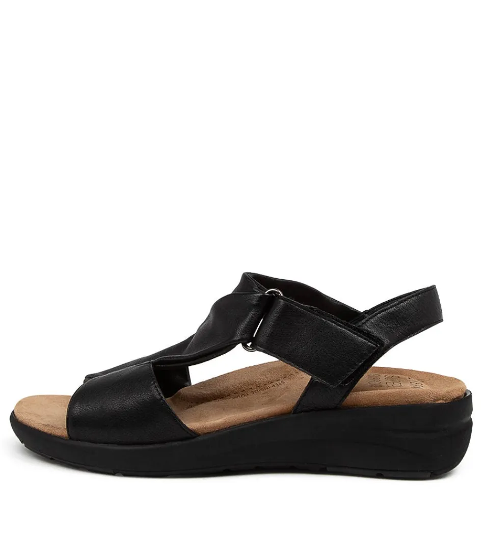 Women ZIERA Wedges<Nazly Xw Black-Black Leat