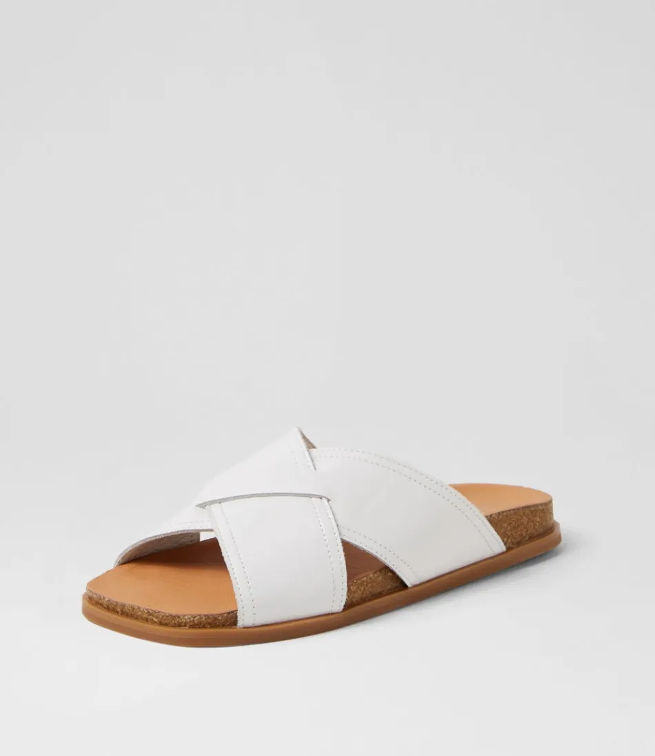 Women DJANGO & JULIETTE Flats<Nedal White Patent Leather Slides