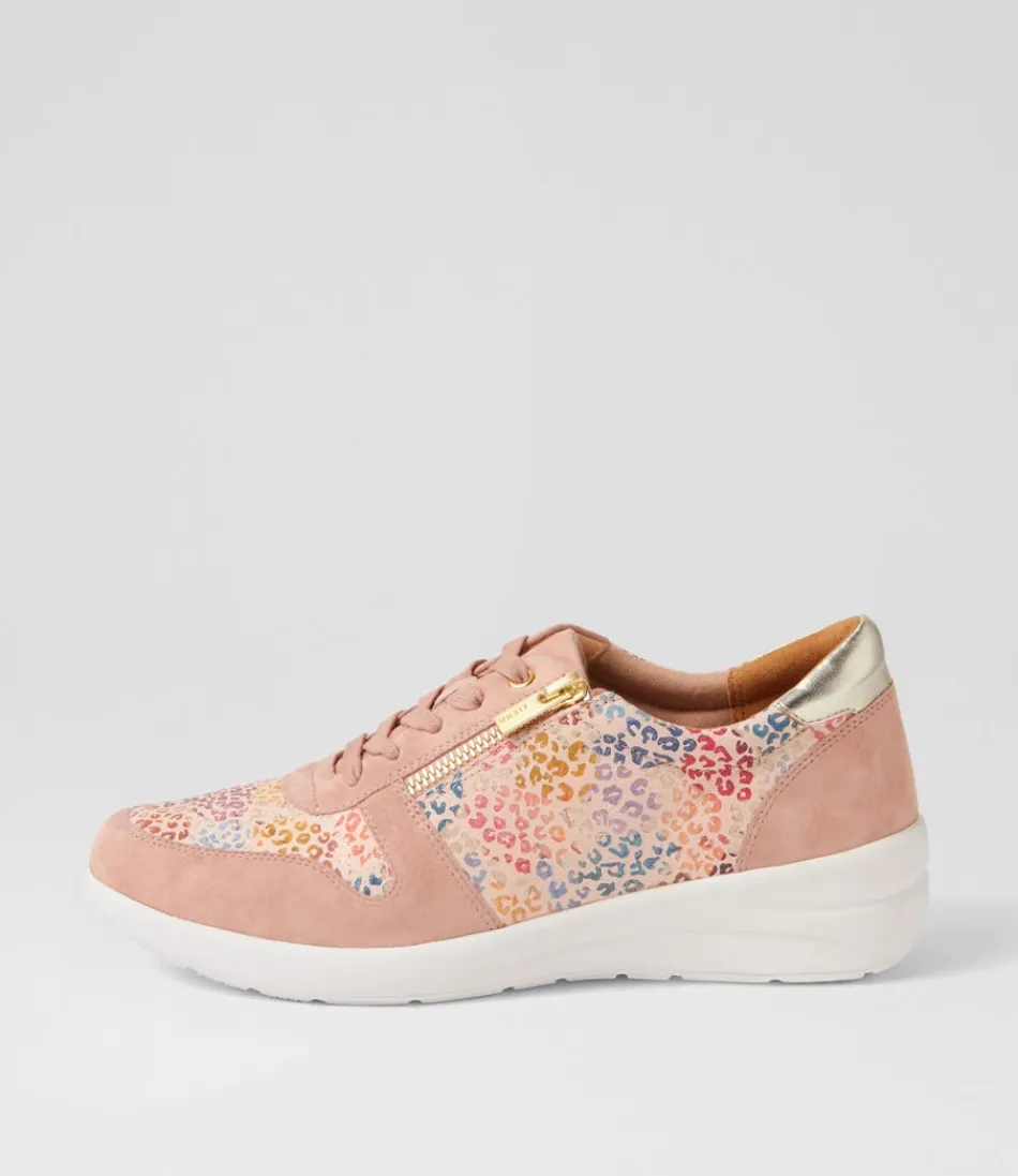 Women ZIERA Wedges<Newton W Rose Pink Leopard Multi Sneakers