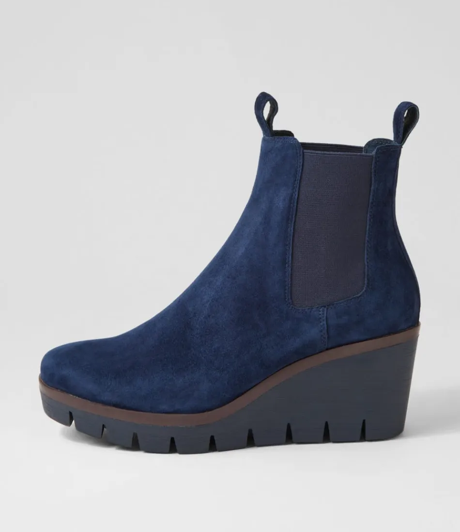 Women DJANGO & JULIETTE Boots<Niddle Navy Suede Ankle Boots