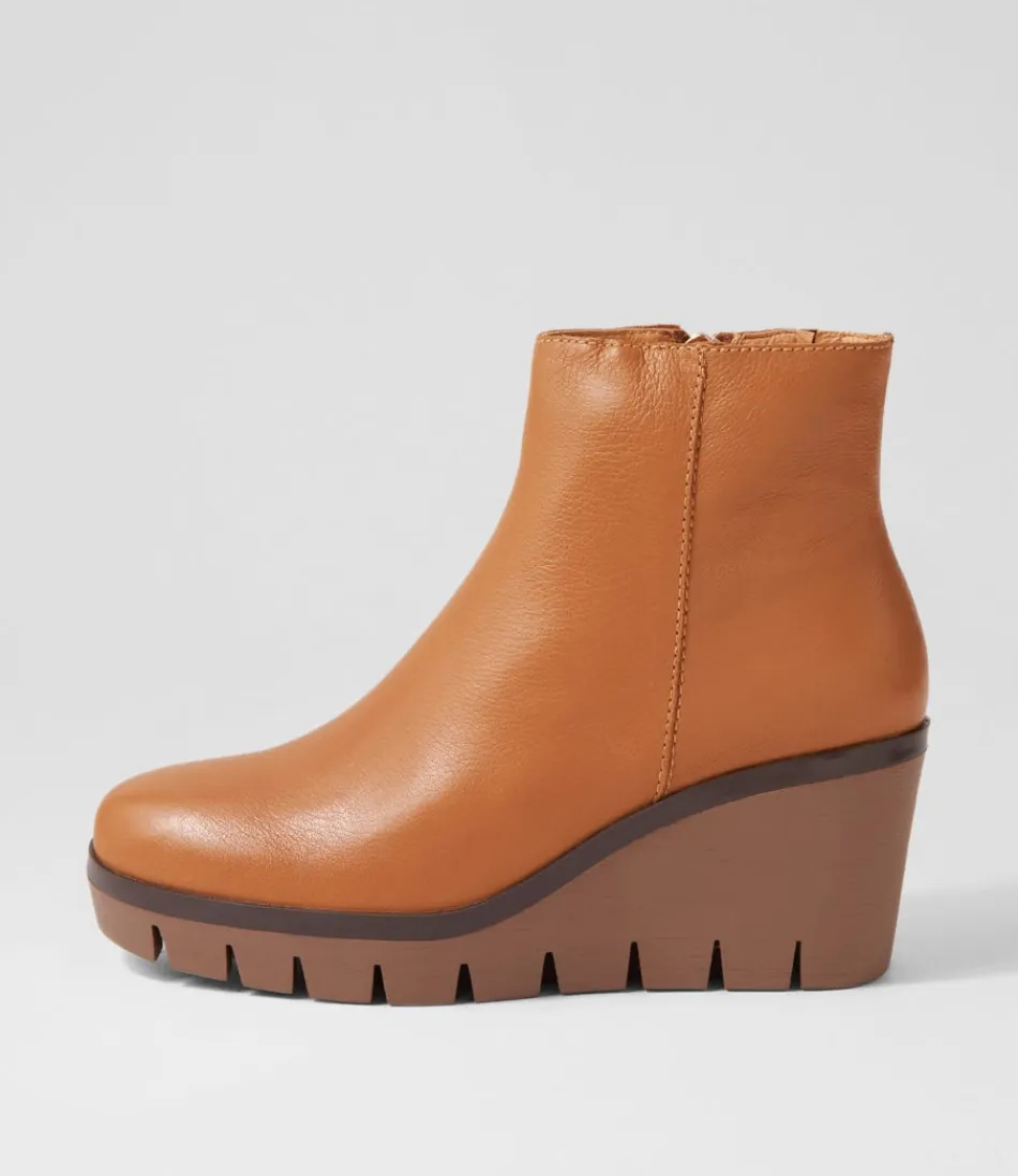 Women DJANGO & JULIETTE Boots<Nish Dark Tan Leather Ankle Boots