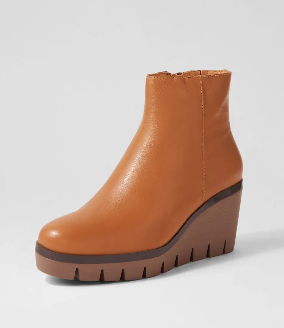 Women DJANGO & JULIETTE Boots<Nish Dark Tan Leather Ankle Boots