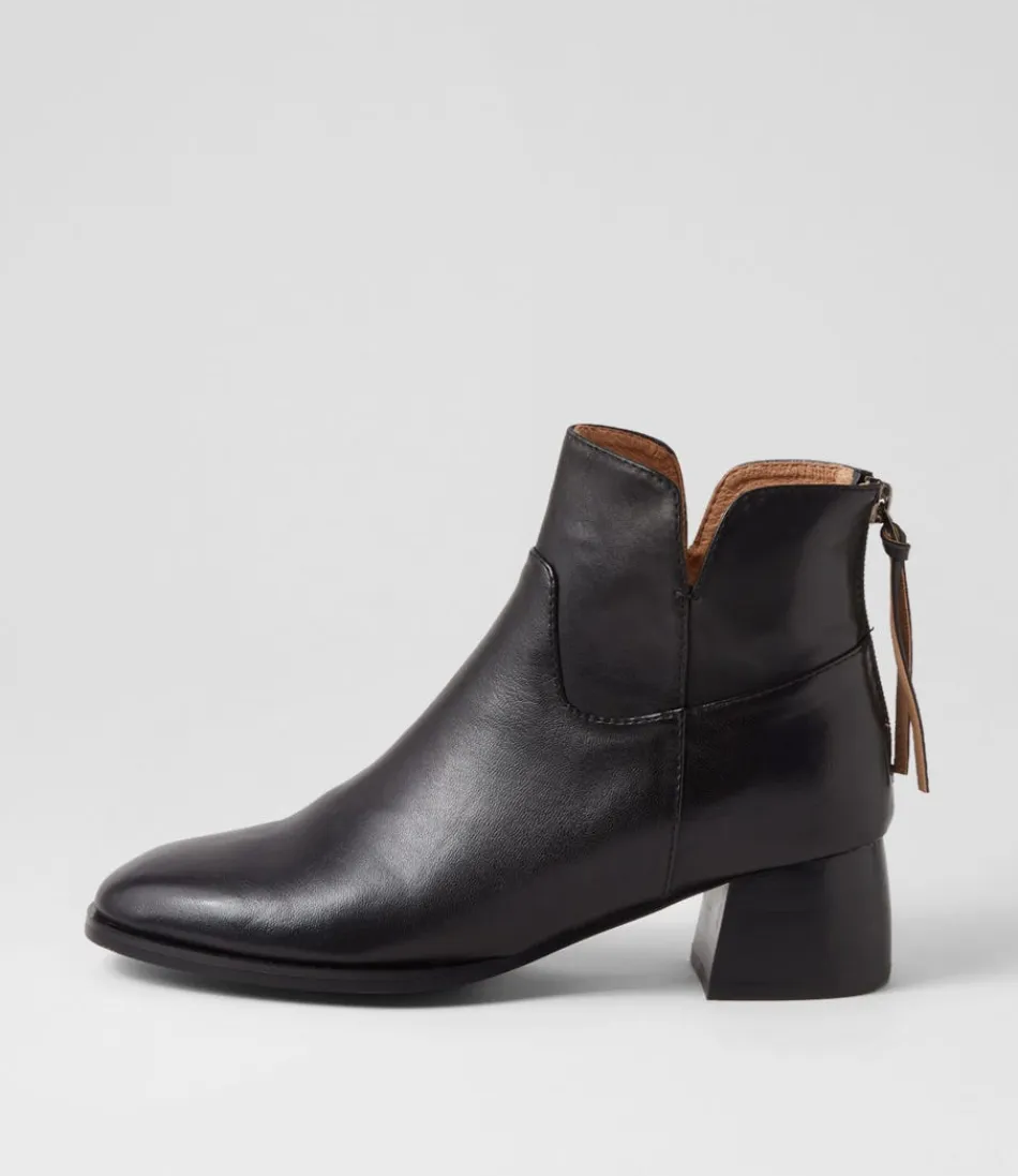 Women DJANGO & JULIETTE Boots<Nykia Black Leather Ankle Boots