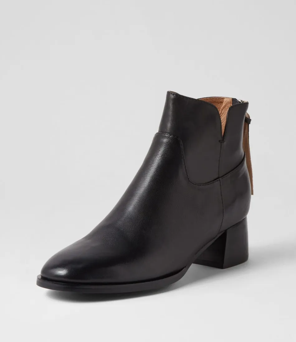 Women DJANGO & JULIETTE Boots<Nykia Black Leather Ankle Boots