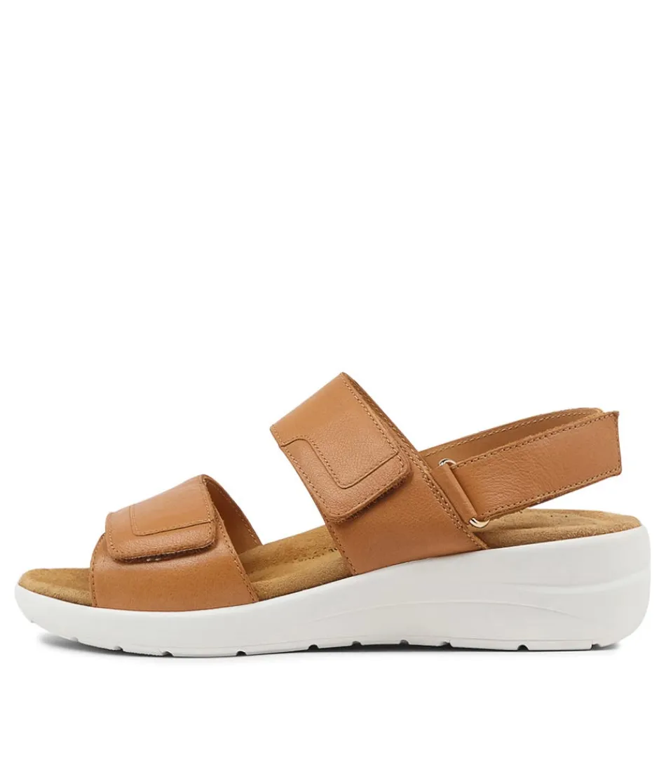 Women ZIERA Sneakers<Nyle Xw Tan Leather Sandals