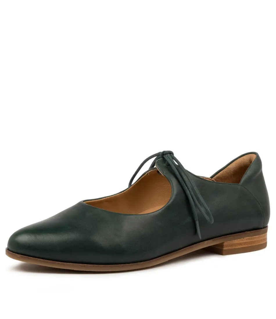 Women ZIERA Flats<Oceany Xf Emerald Leather