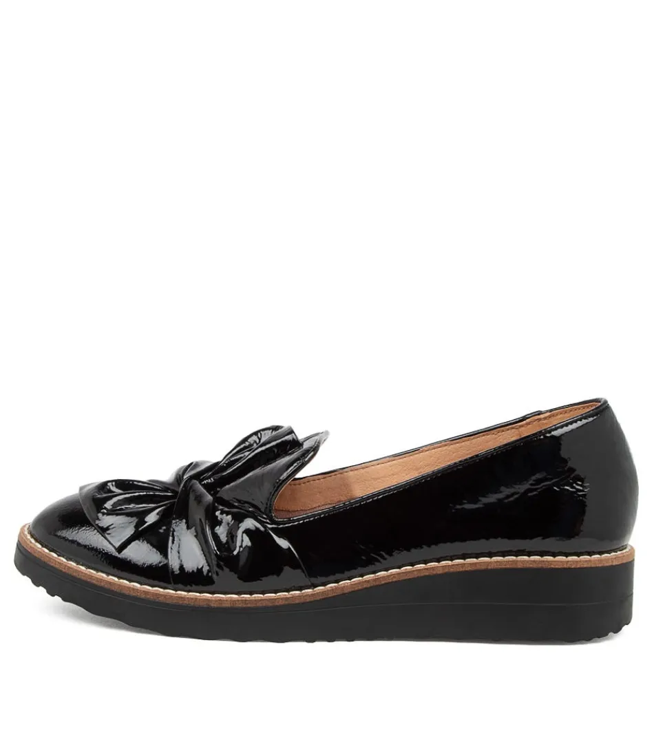 Women TOP END Loafers<Oclem Black Patent Leather Shoes Black Sole