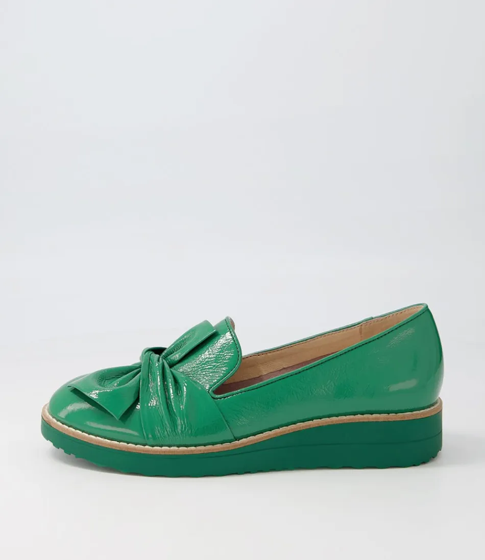 Women TOP END Loafers<Oclem Dark Emerald Patent Leather Loafers