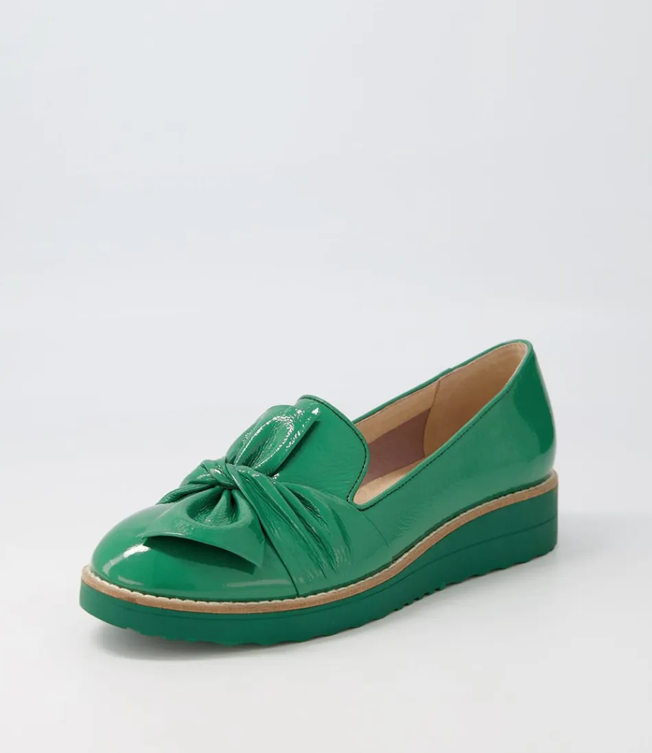 Women TOP END Loafers<Oclem Dark Emerald Patent Leather Loafers