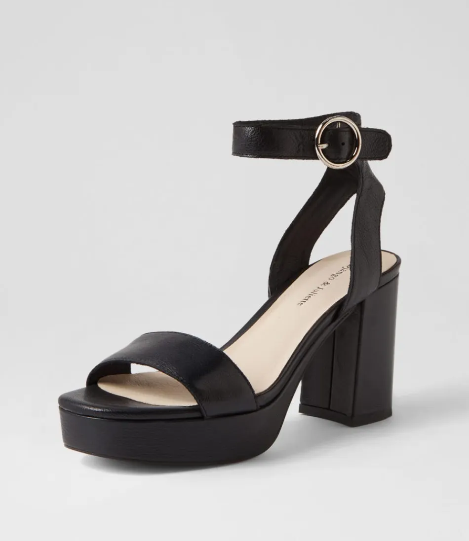 Women DJANGO & JULIETTE Heels<Oita Black Leather Sandals