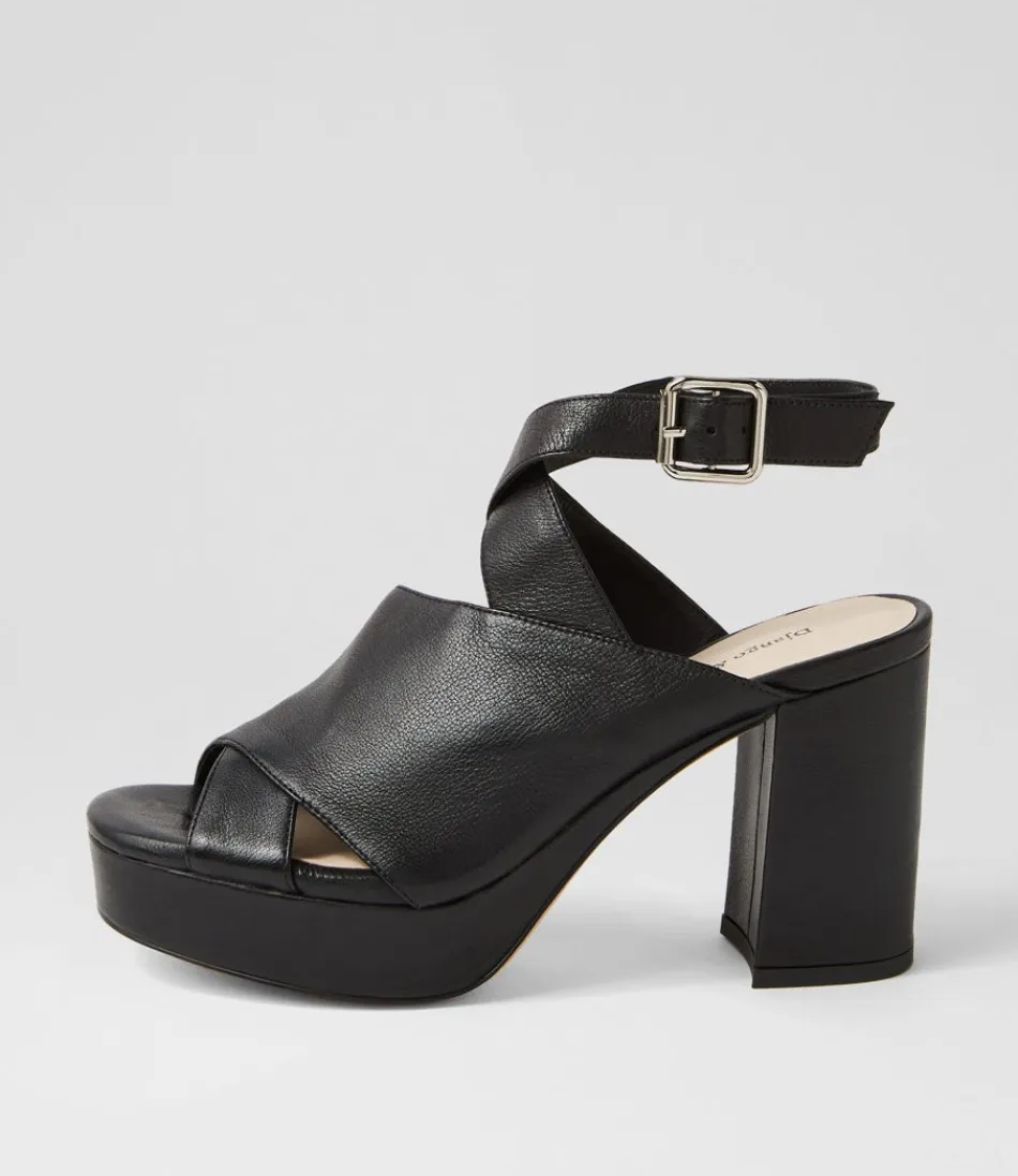 Women DJANGO & JULIETTE Heels<Ojulie Black Leather Sandals