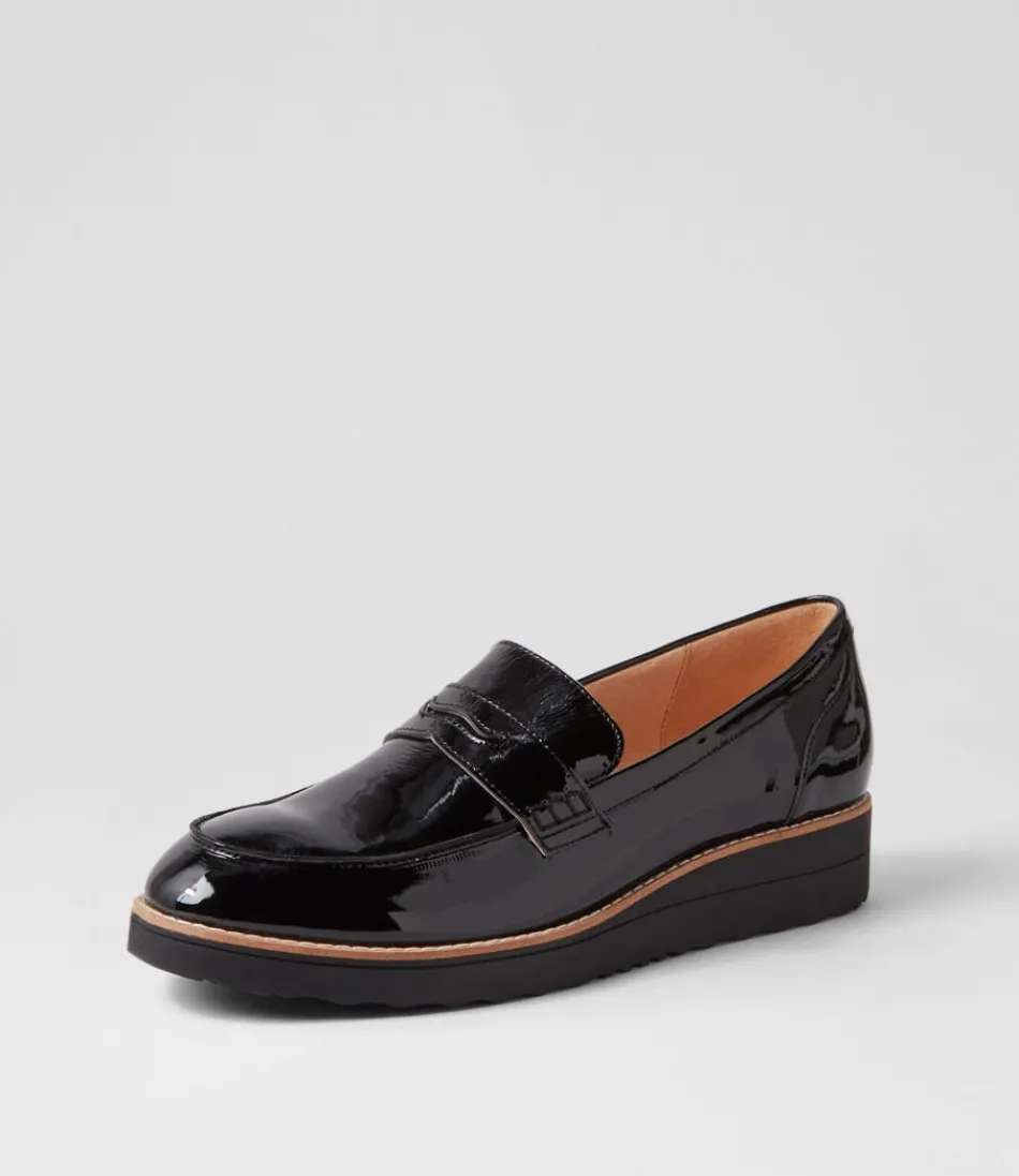 Women TOP END Loafers<Oley Black Patent Leather Loafers