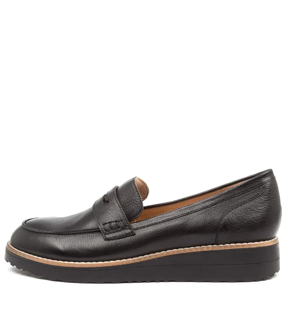 Women TOP END Loafers<Oley Black-Black Sole Lea