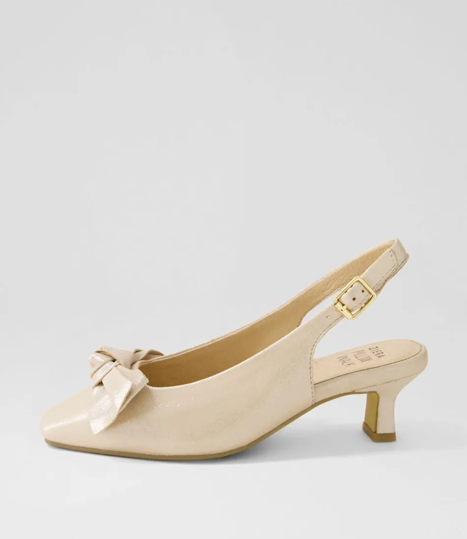 Women ZIERA Heels<Ondo Xw Nude Shimmer Leather Heels