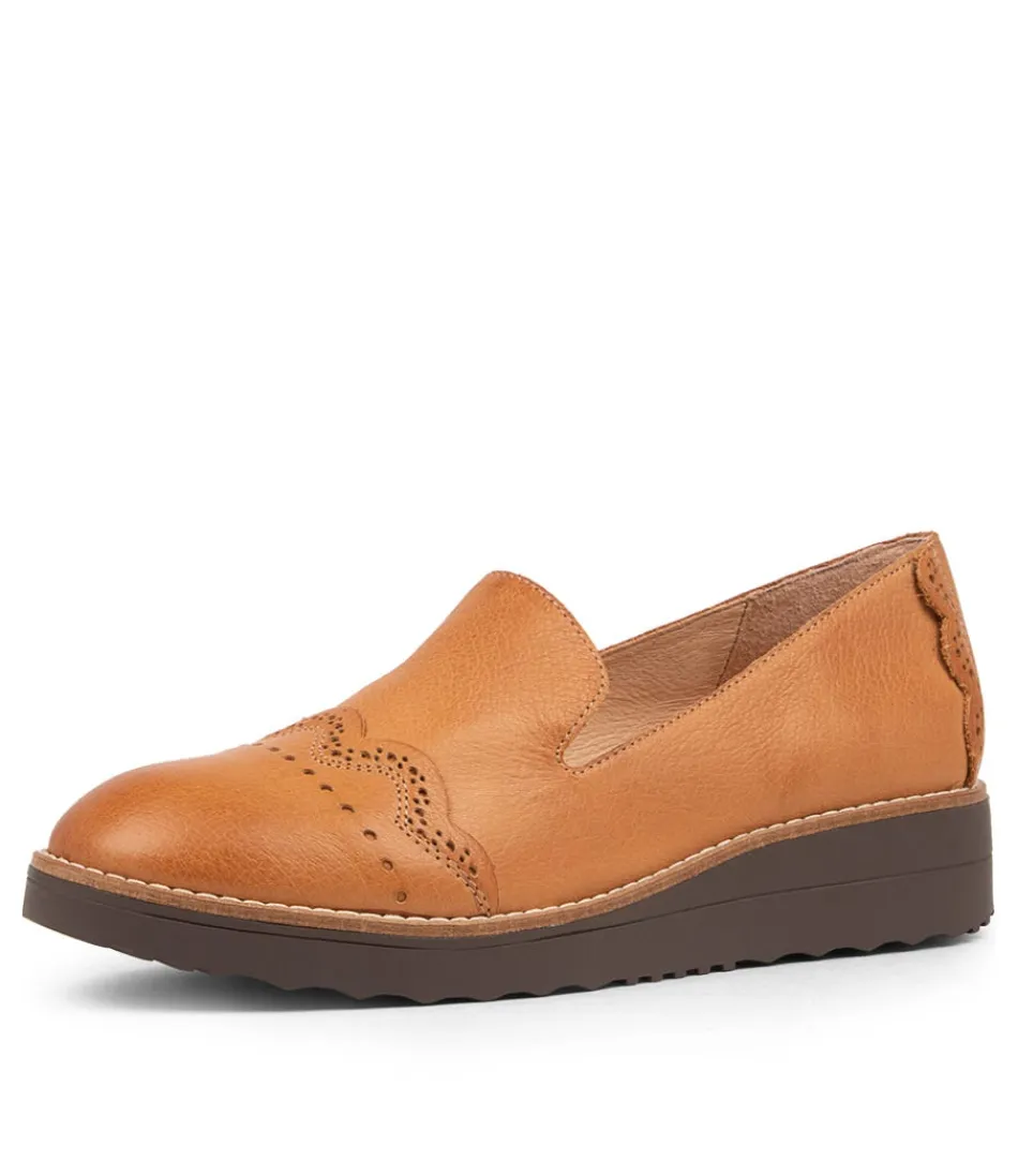 Women TOP END Loafers<Orchidy Dark Tan Leather Loafers Cs