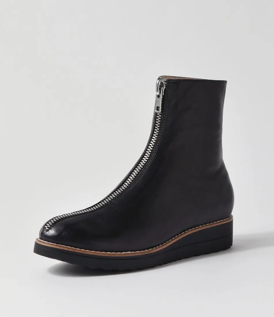 Women TOP END Boots<Oseda Black Leather Ankle Boots