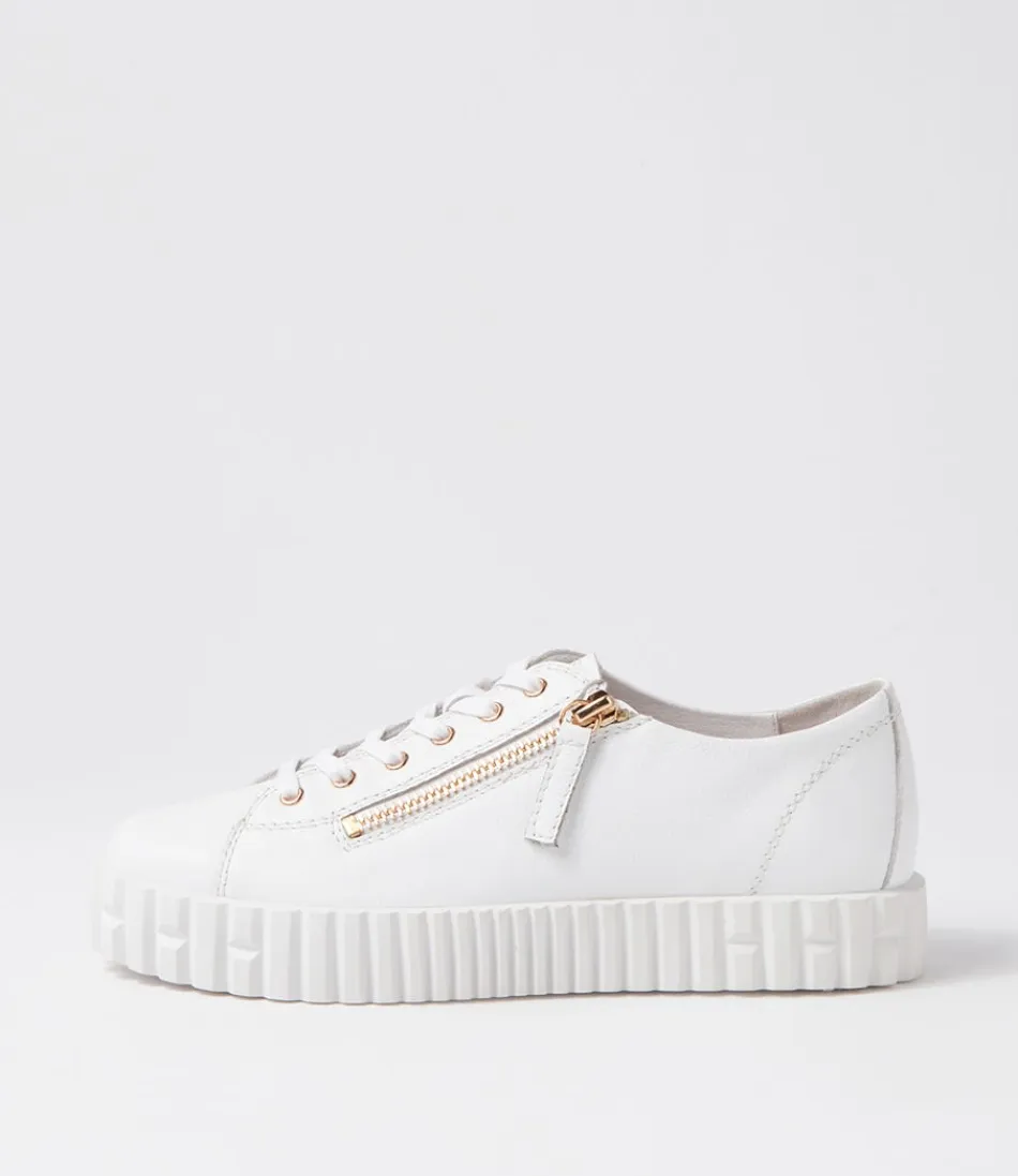 Women DJANGO & JULIETTE Sneakers<Osloe White Leather Sneakers